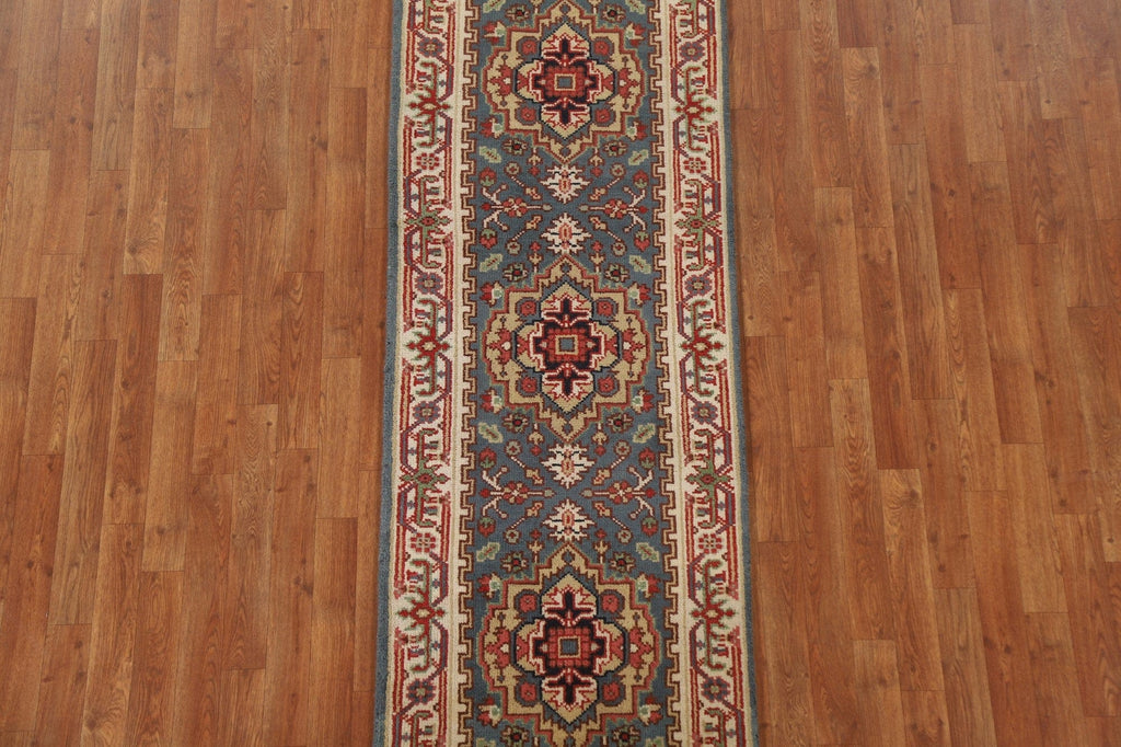 Geometric Heriz Serapi Runner Rug 2x8