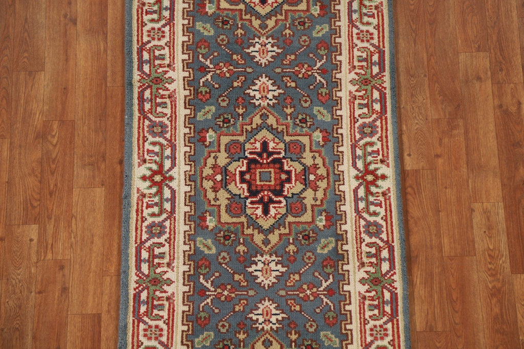 Geometric Heriz Serapi Runner Rug 2x8