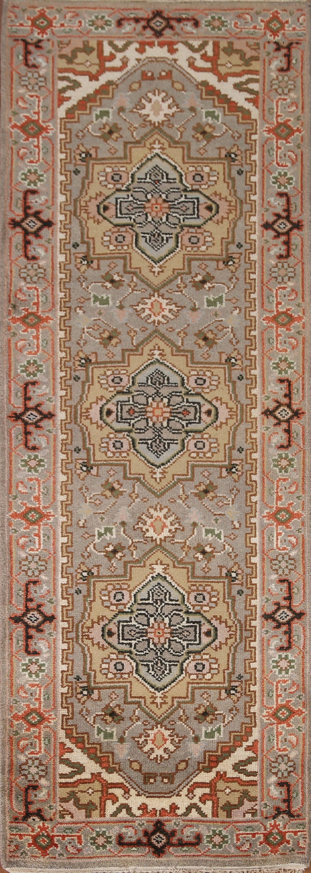 Heriz Serapi Oriental Wool Rug 3x8