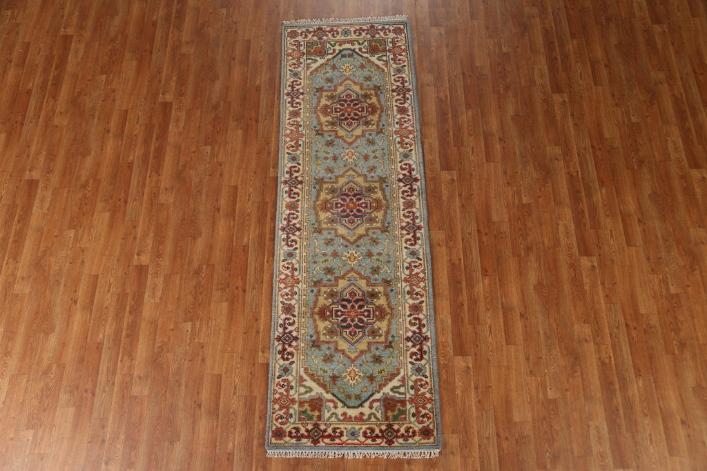 Handmade Heriz Serapi Runner Rug 3x8