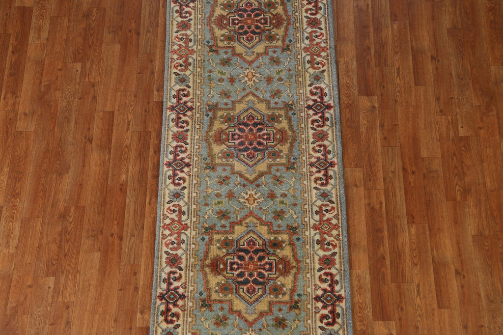 Handmade Heriz Serapi Runner Rug 3x8