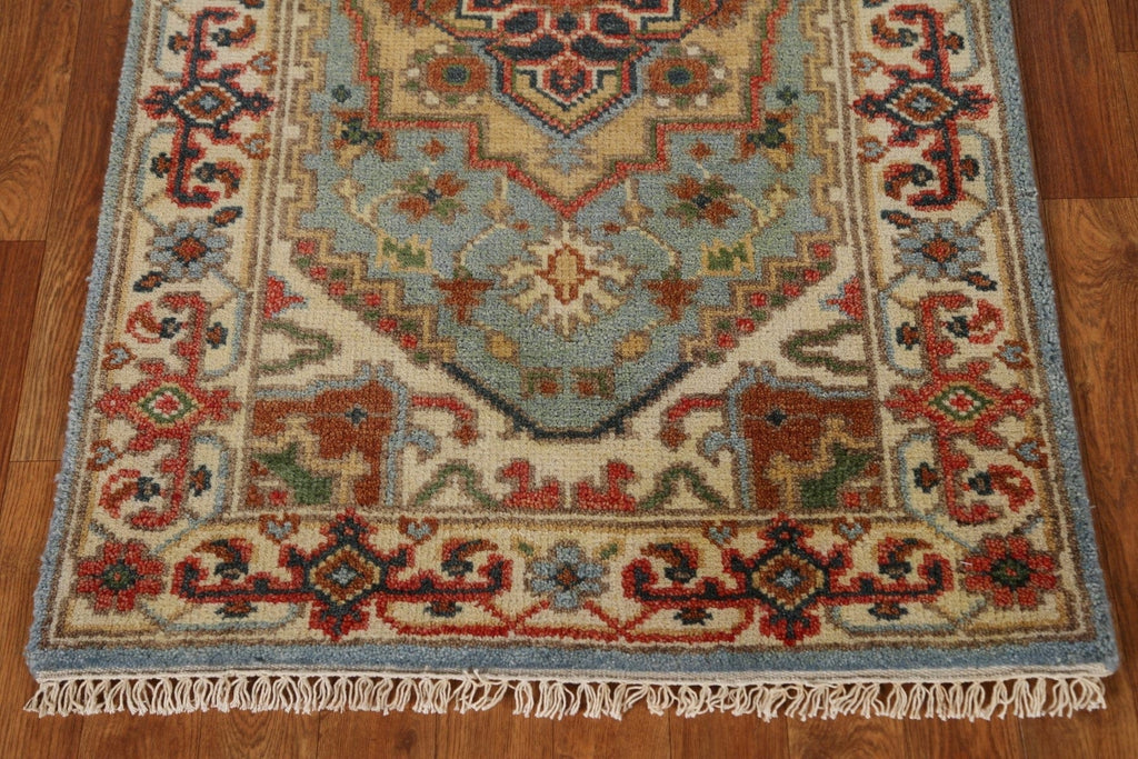 Handmade Heriz Serapi Runner Rug 3x8