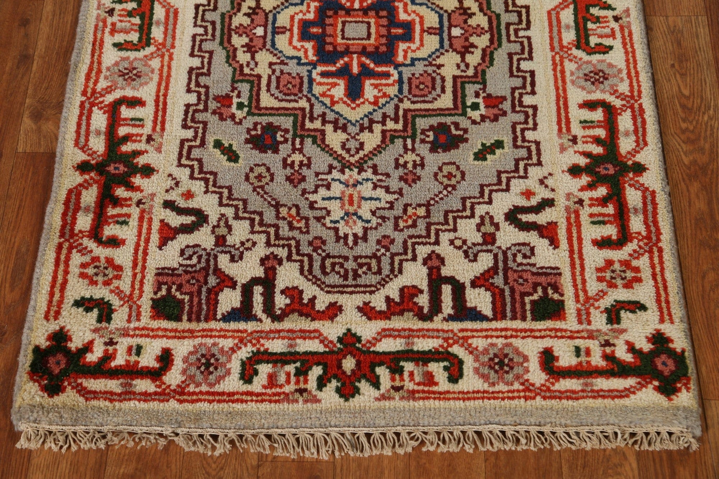 Handmade Heriz Serapi Runner Rug 3x8