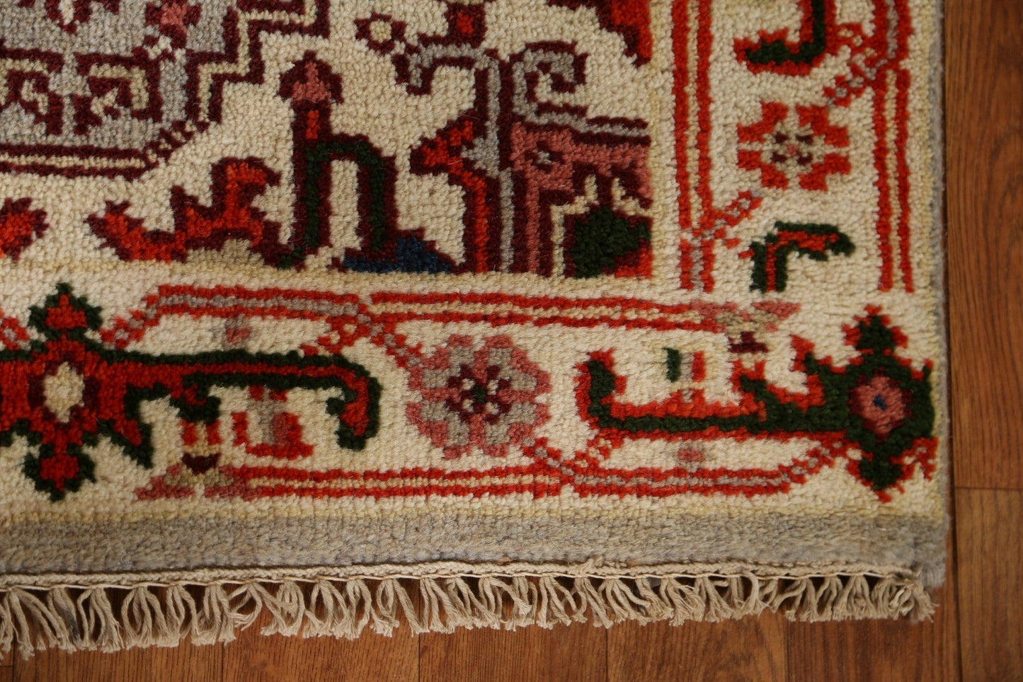 Handmade Heriz Serapi Runner Rug 3x8