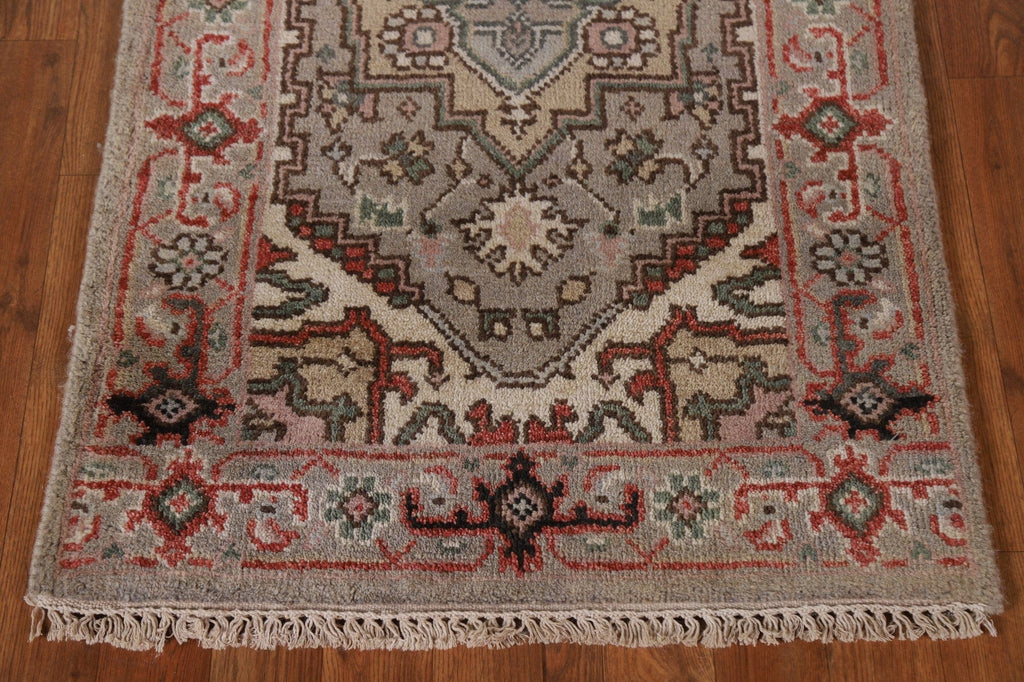 Geometric Heriz Serapi Runner Rug 2x10