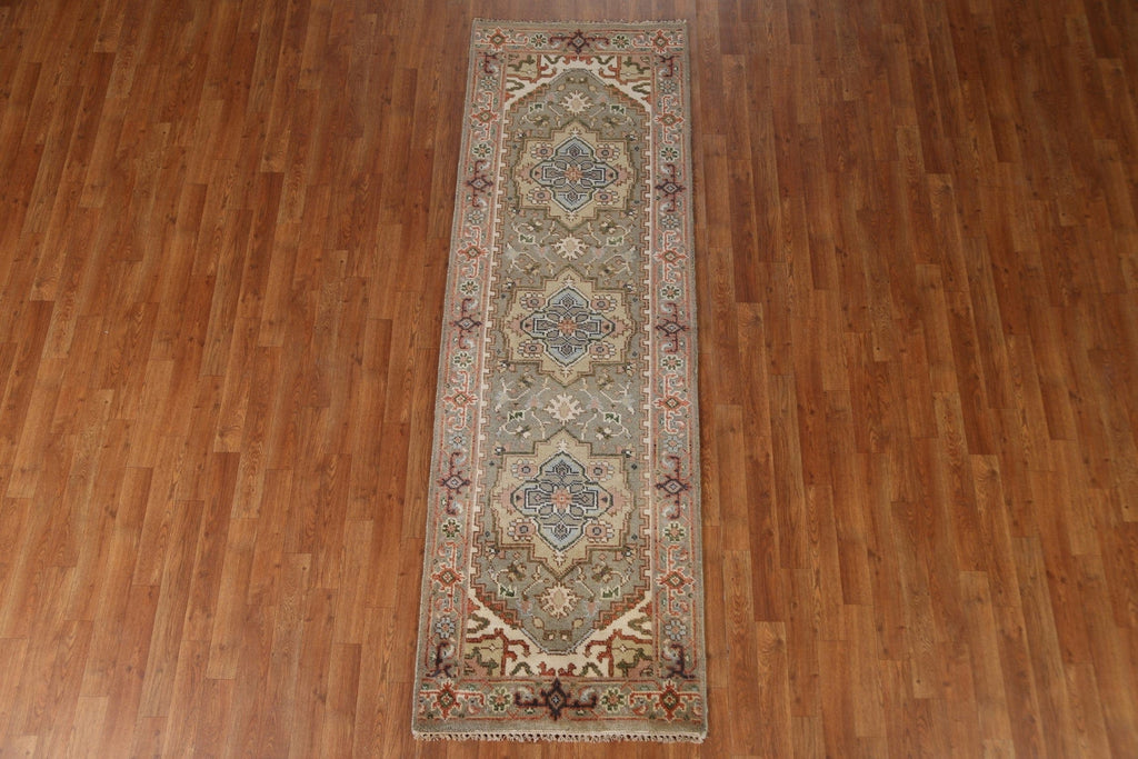 Geometric Heriz Serapi Oriental Rug 3x8