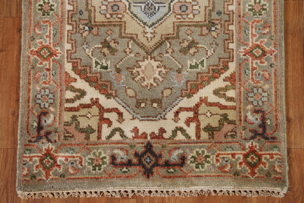 Geometric Heriz Serapi Oriental Rug 3x8