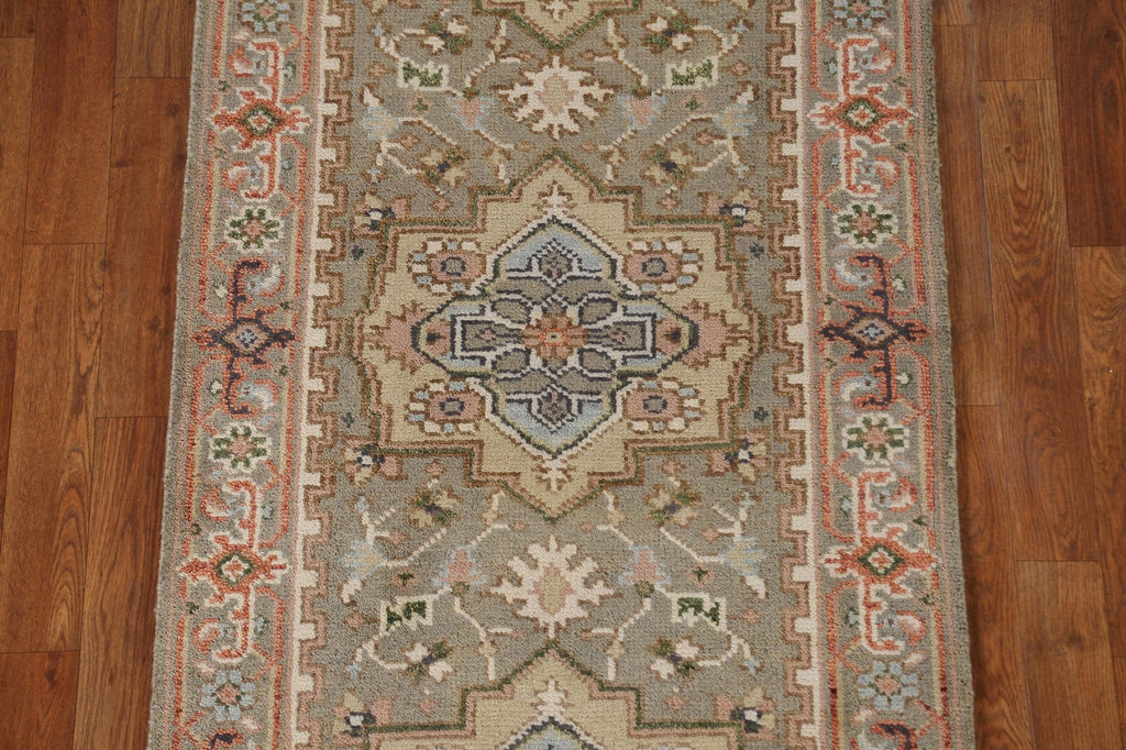 Geometric Heriz Serapi Oriental Rug 3x8