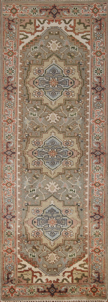 Geometric Heriz Serapi Oriental Rug 3x8