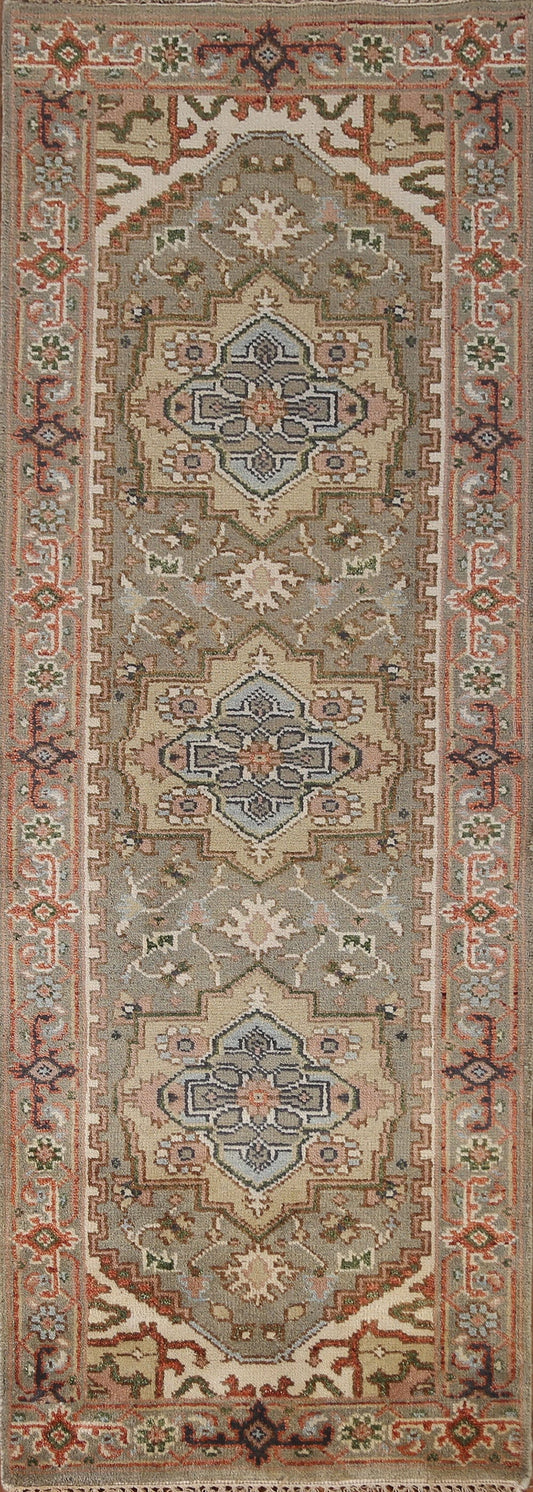 Geometric Heriz Serapi Oriental Rug 3x8