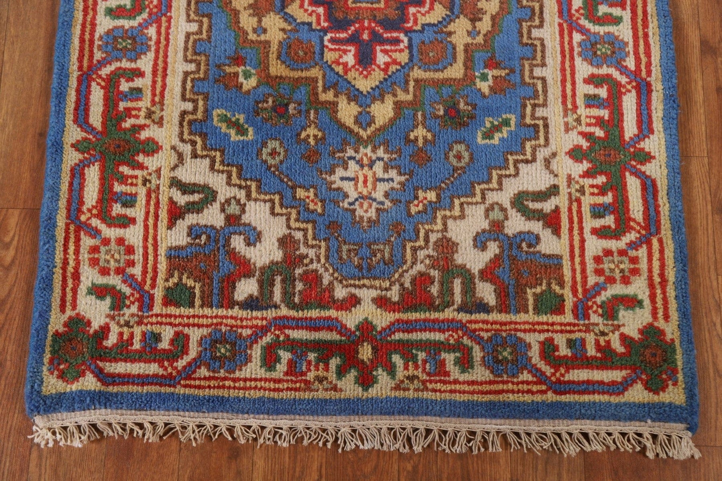 Handmade Heriz Serapi Wool Runner Rug 3x8