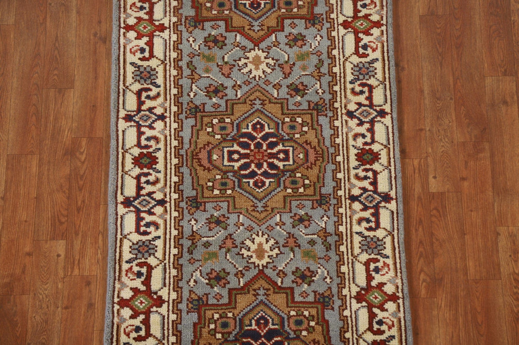 Handmade Heriz Serapi Runner Rug 3x8