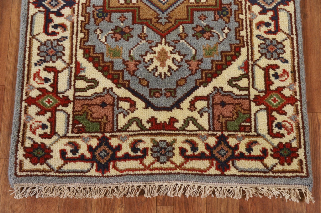 Handmade Heriz Serapi Runner Rug 3x8