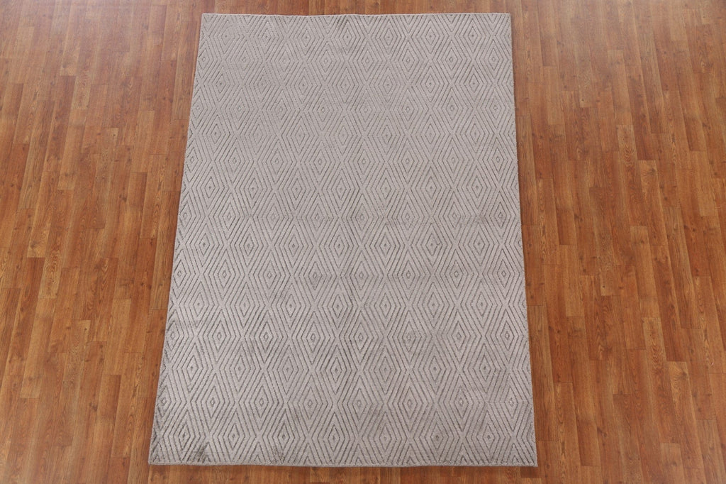 100% Silk Trellis Gabbeh Area Rug 5x8