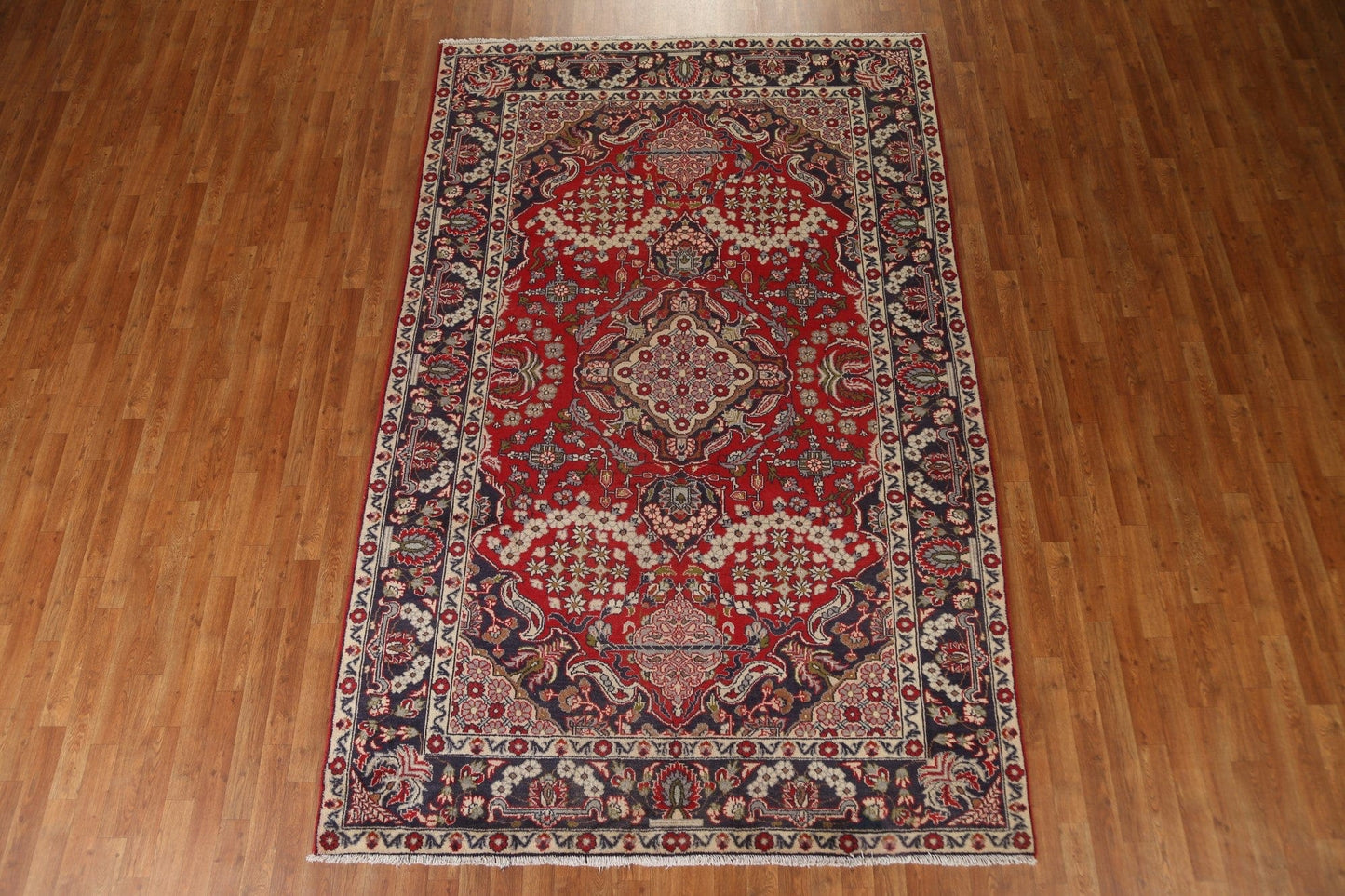 Floral Red Najafabad Persian Area Rug 6x10