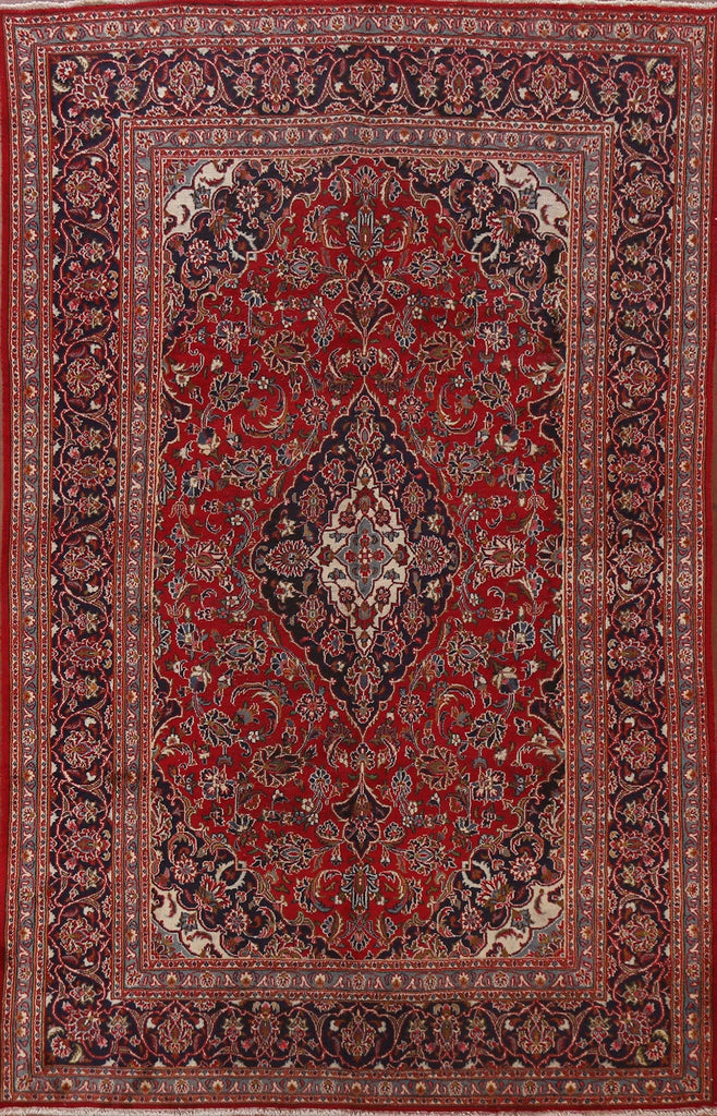 Traditional Mashad Persian Area Rug 6x10