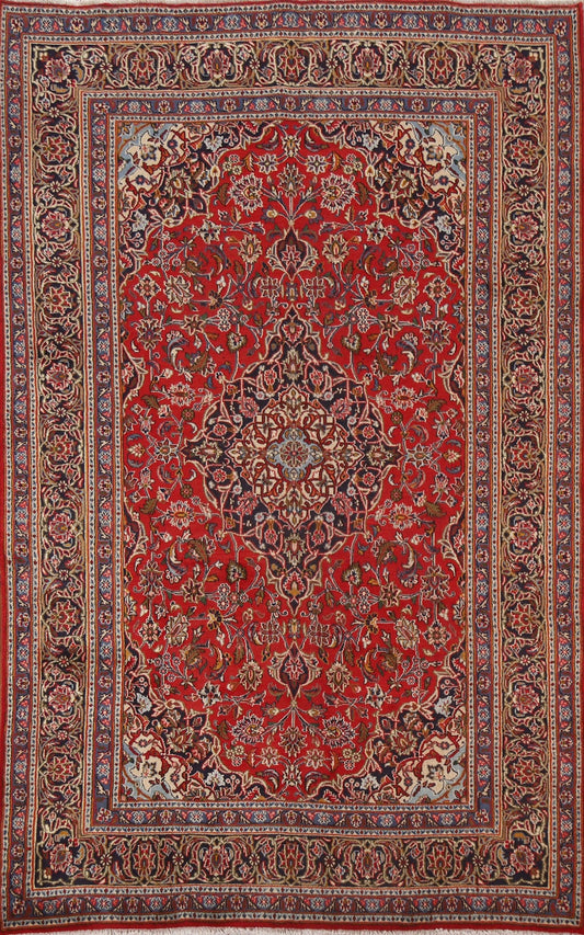 Traditional Mashad Persian Area Rug 6x10