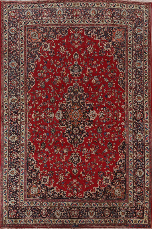 Traditional Mashad Persian Area Rug 8x11