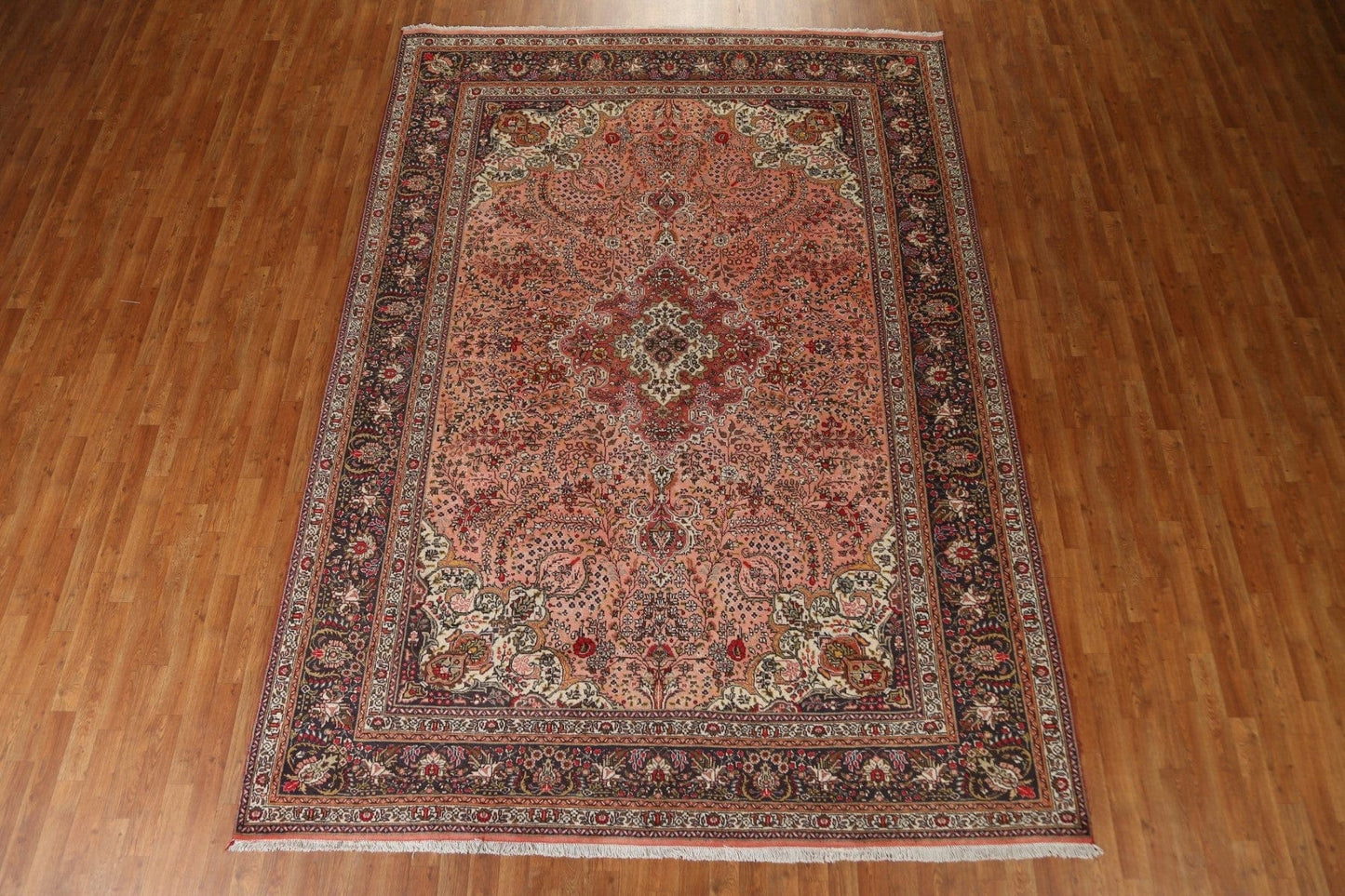 Vintage Floral Tabriz Persian Area Rug 8x11