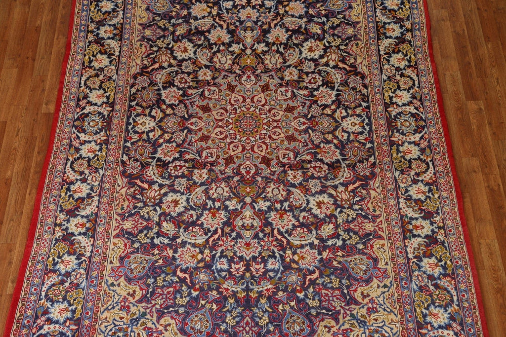 Vintage Floral Isfahan Persian Area Rug 7x11