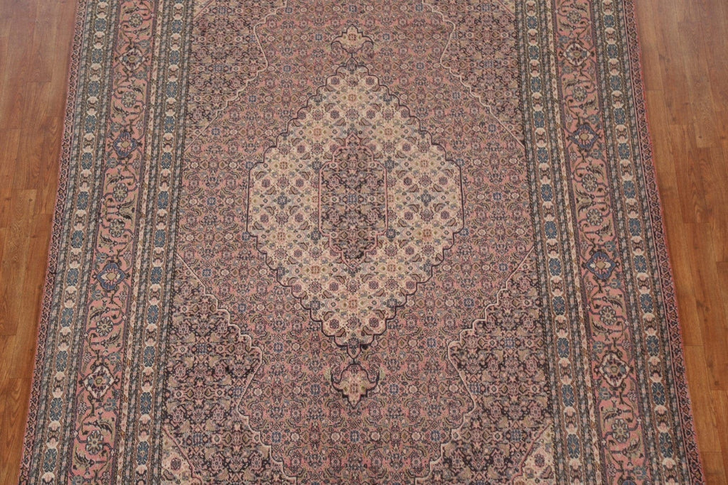 Vintage Geometric Tabriz Persian Area Rug 7x11