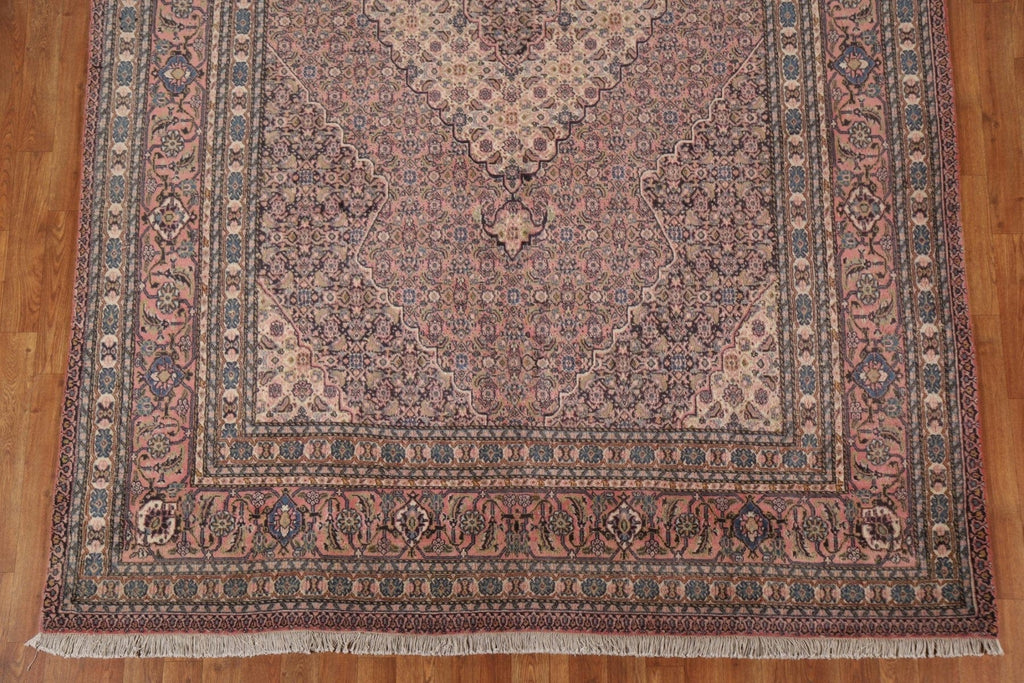 Vintage Geometric Tabriz Persian Area Rug 7x11