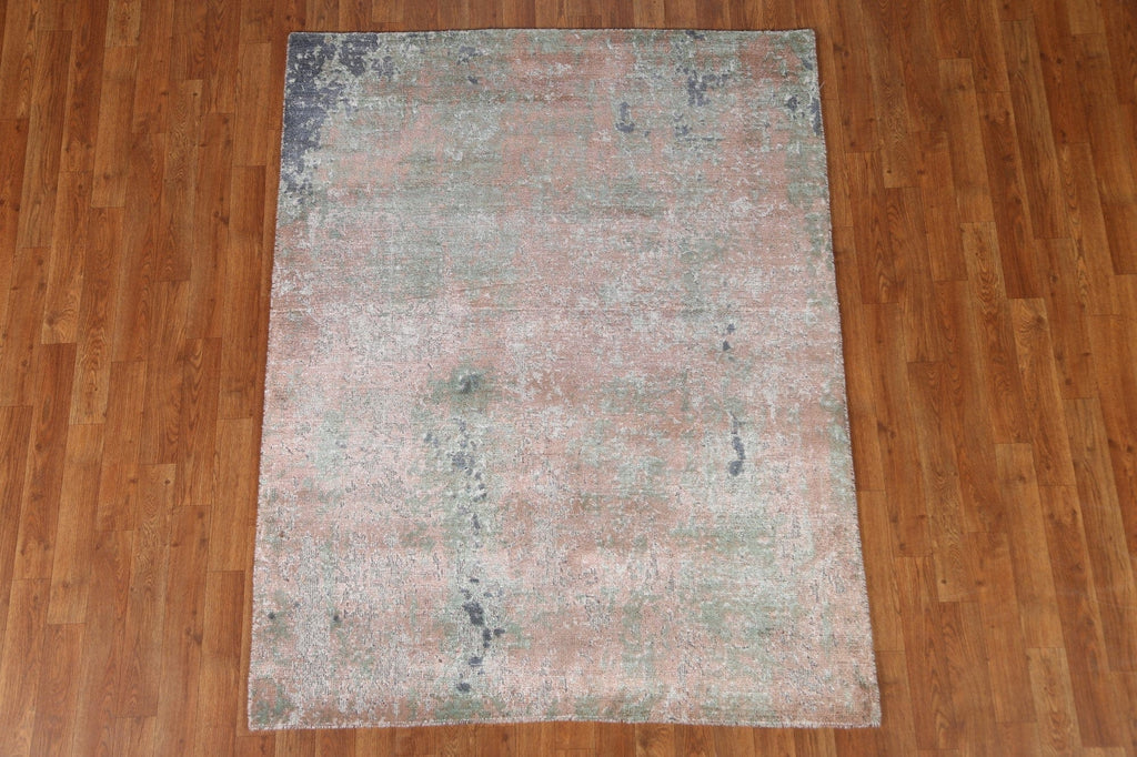 Distressed Look Abstract Area Rug 4x6