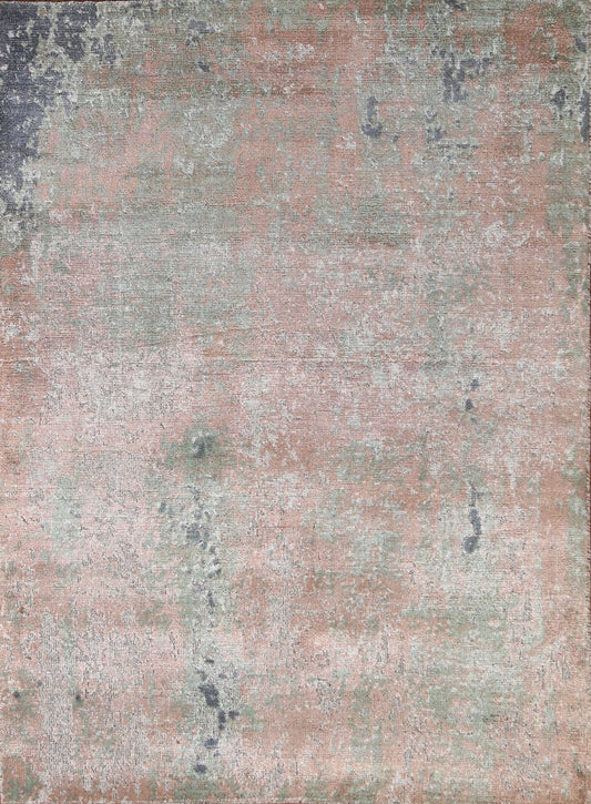 Distressed Look Abstract Area Rug 4x6