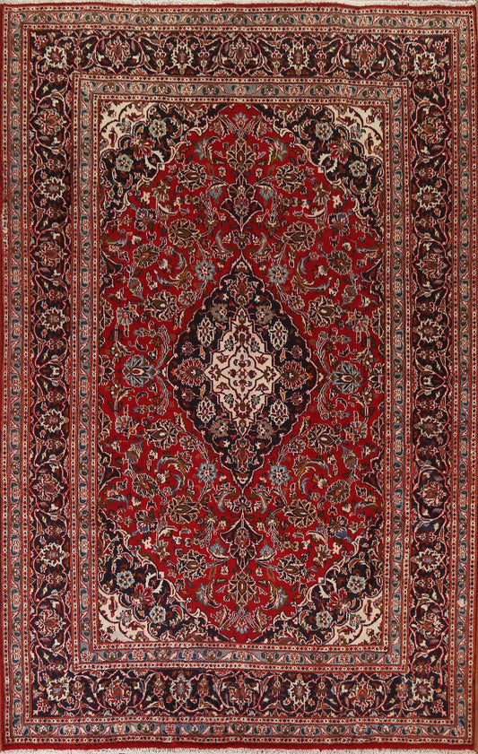 Traditional Mashad Persian Area Rug 6x9