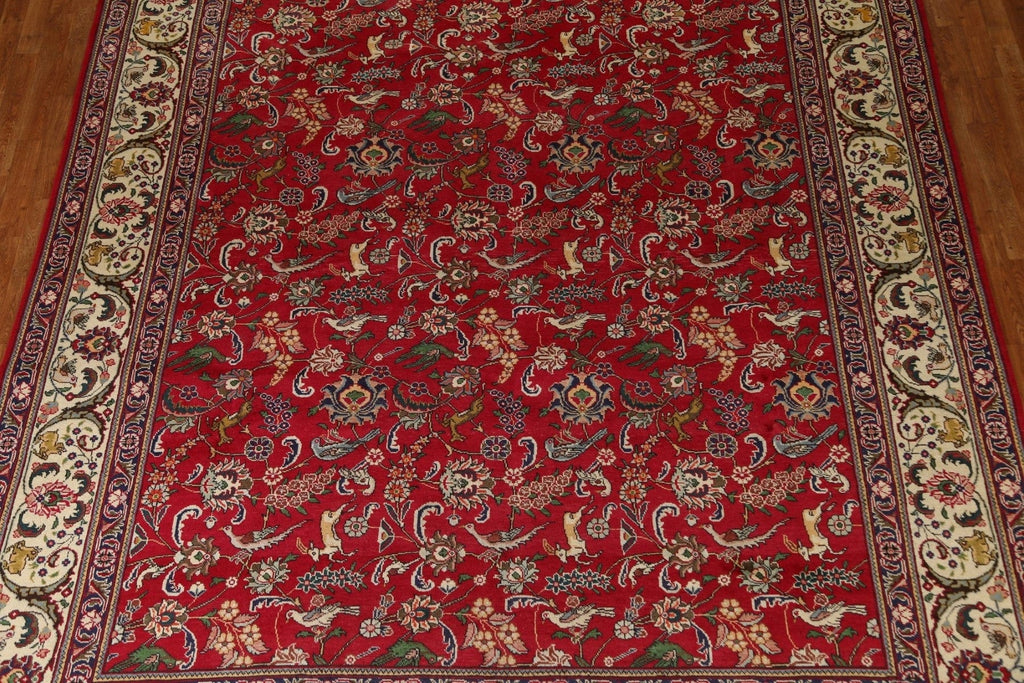 Animal Pictorial Tabriz Persian Area Rug 10x13