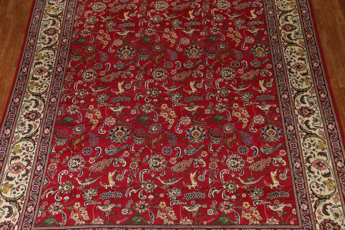 Animal Pictorial Tabriz Persian Area Rug 10x13