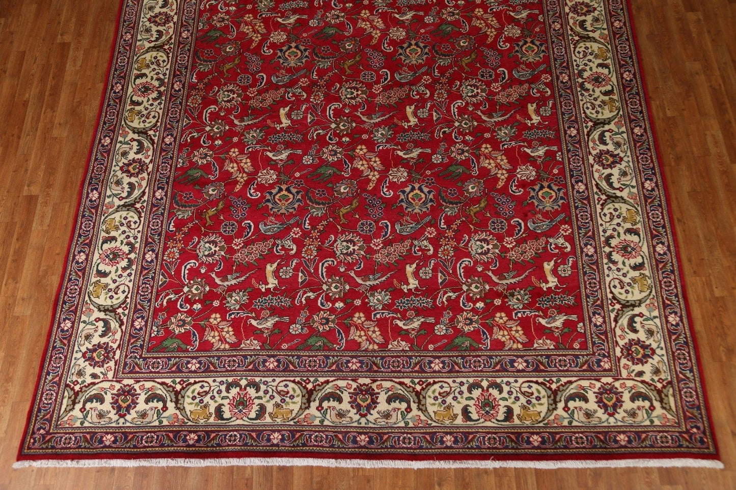 Animal Pictorial Tabriz Persian Area Rug 10x13