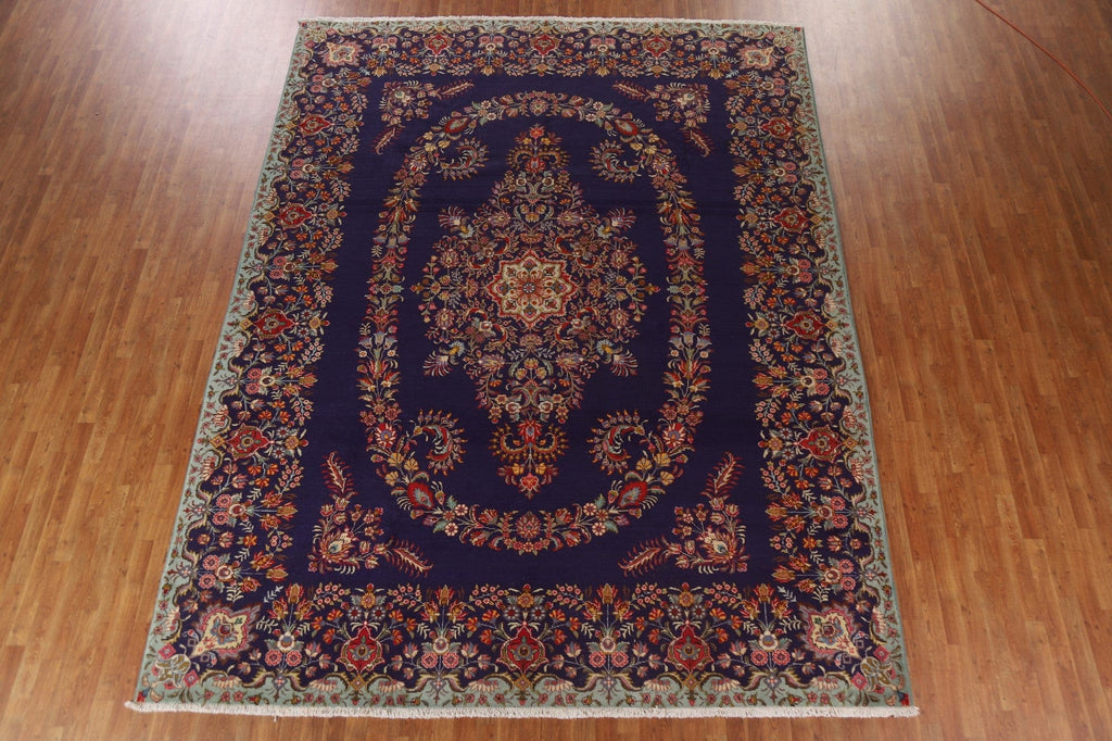 Navy Blue Tabriz Persian Area Rug 10x13