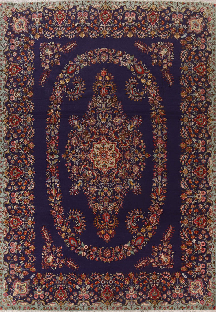 Navy Blue Tabriz Persian Area Rug 10x13