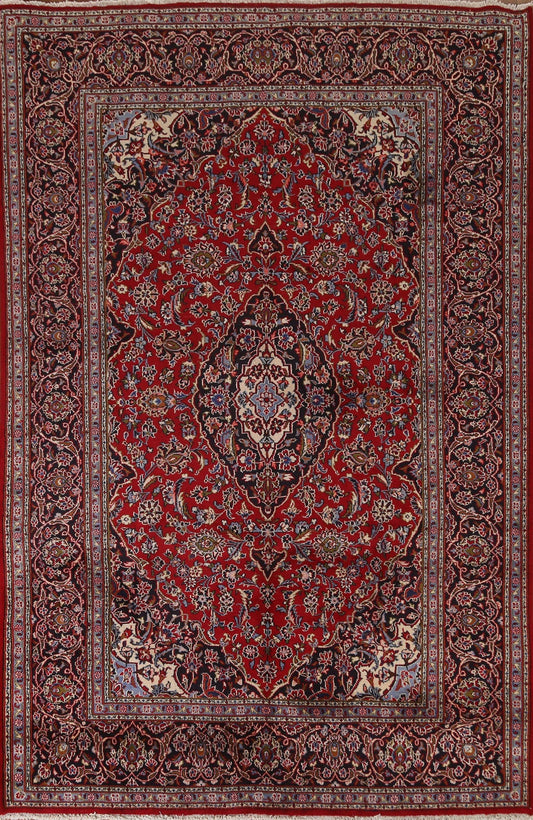 Traditional Mashad Persian Area Rug 7x10
