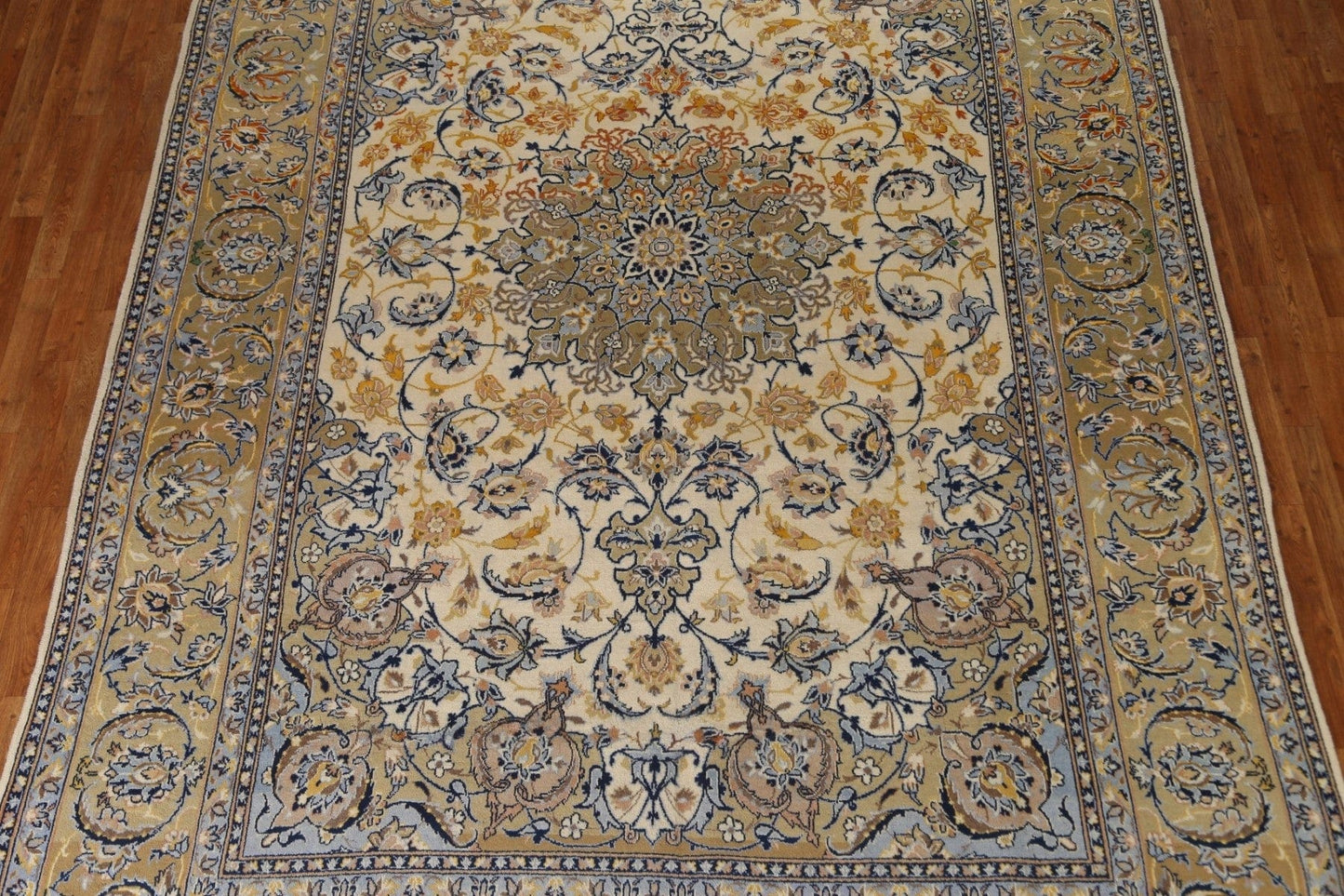 Floral Ivory Najafabad Persian Area Rug 9x13