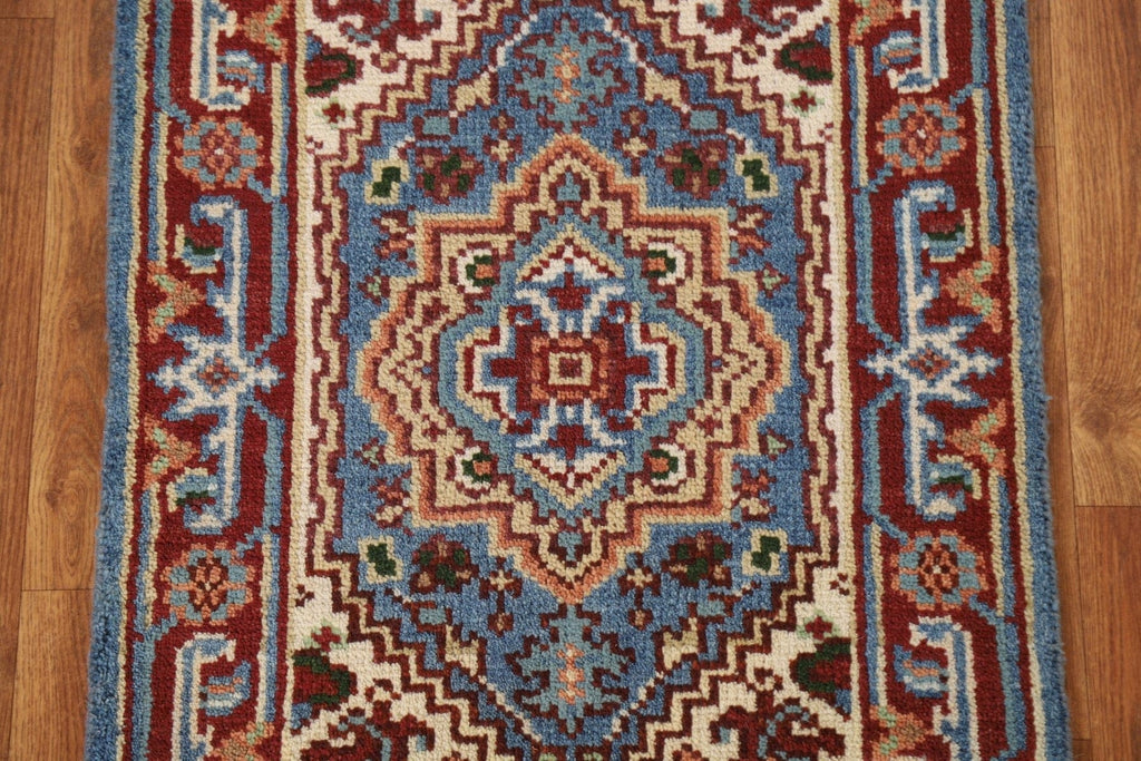 Light Blue Heriz Serapi Wool Rug 2x3