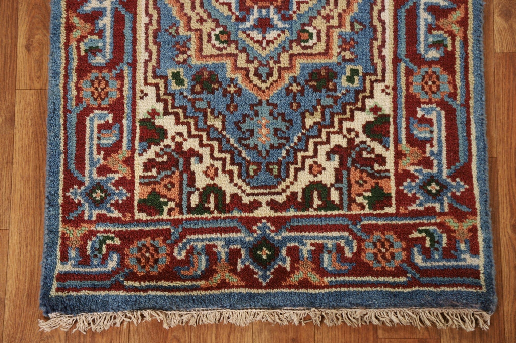 Light Blue Heriz Serapi Wool Rug 2x3