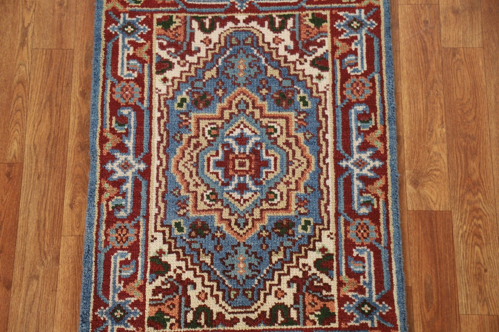 Light Blue Heriz Serapi Wool Rug 2x3