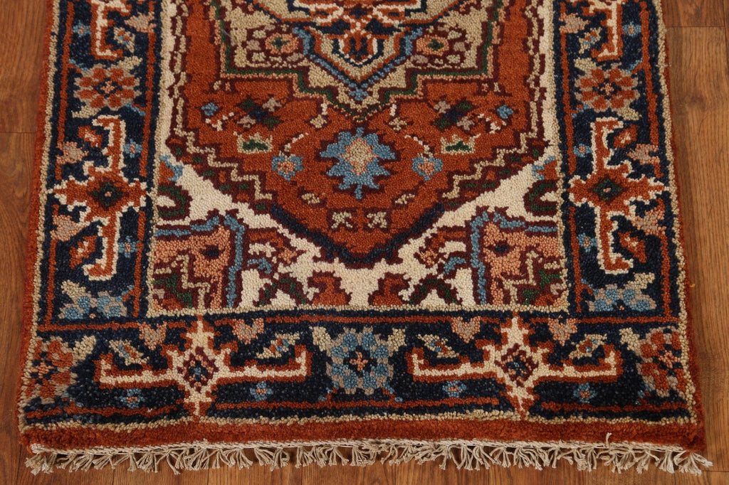 Geometric Heriz Serapi Hand-Knotted Rug 2x3