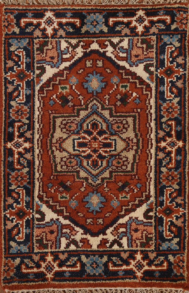 Geometric Heriz Serapi Hand-Knotted Rug 2x3