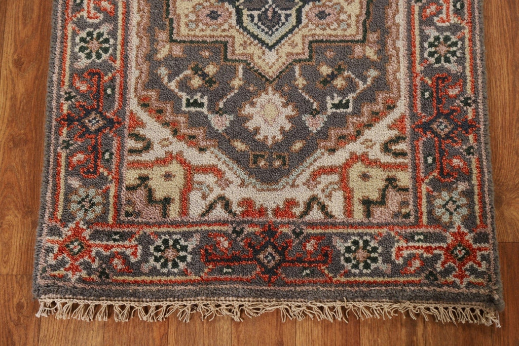 Gray Wool Heriz Serapi Oriental Rug 2x3