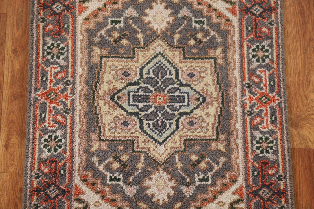 Gray Wool Heriz Serapi Oriental Rug 2x3