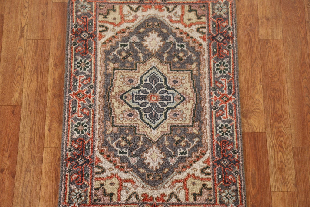 Gray Wool Heriz Serapi Oriental Rug 2x3