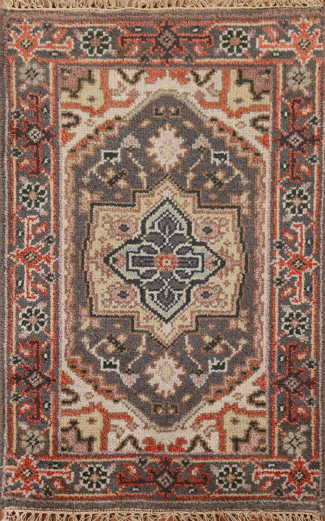 Gray Wool Heriz Serapi Oriental Rug 2x3