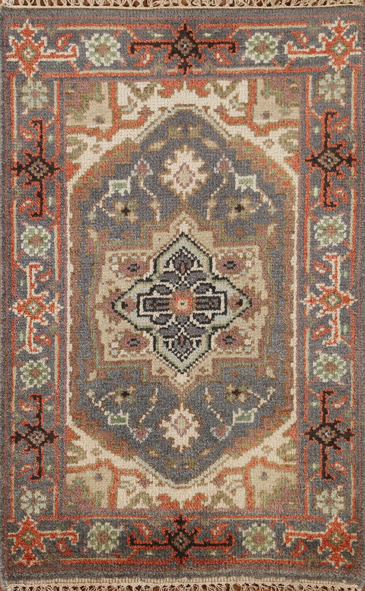 Gray Heriz Serapi Oriental Wool Rug 2x3