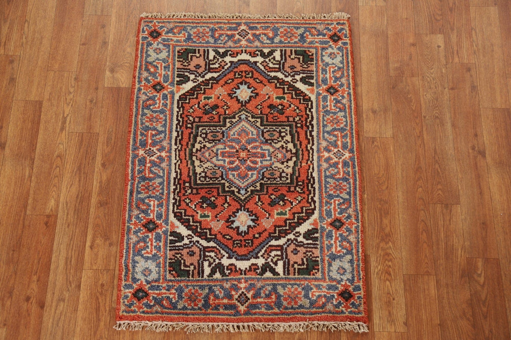 Geometric Heriz Serapi Handmade Rug 2x3