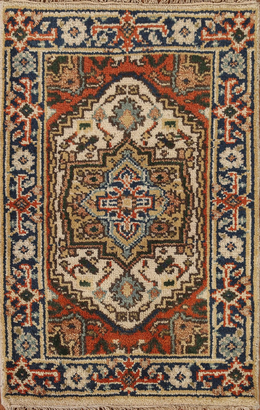 Geometric Heriz Serapi Oriental Wool Rug 2x3