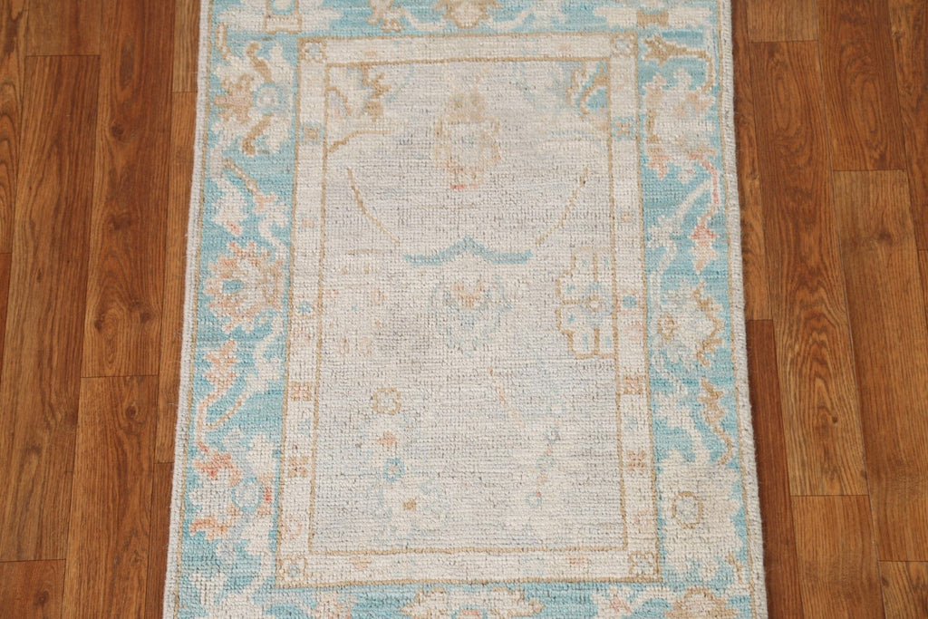 Muted Wool Oushak Turkish Wool Rug 2x3