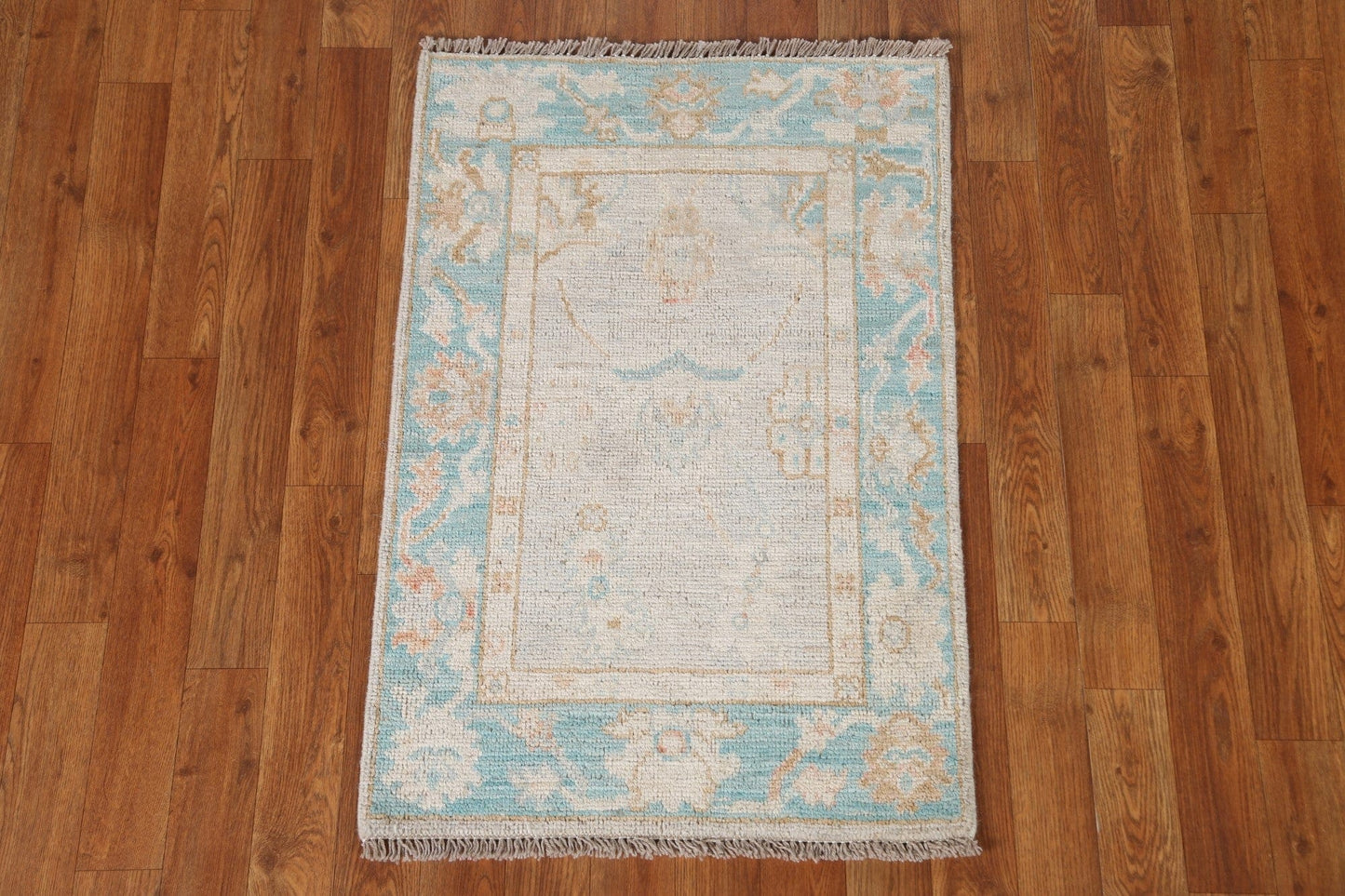 Muted Wool Oushak Turkish Wool Rug 2x3